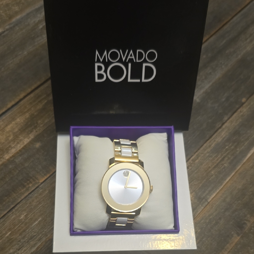 Movado Bold Gold and Silver Women's Watch